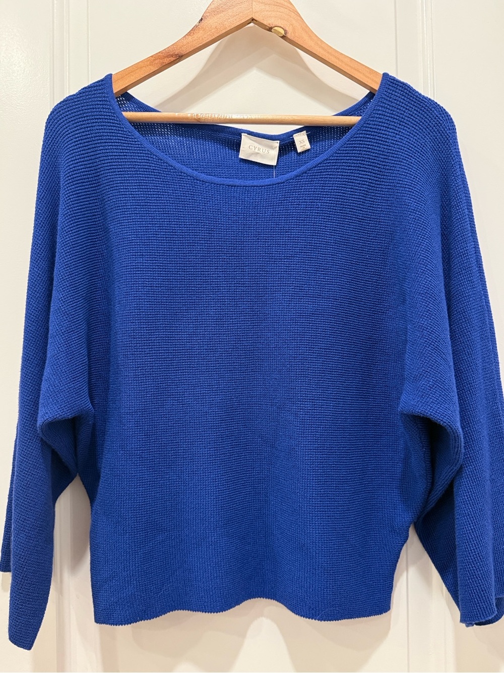 Women’s Royal Blue Knit Sweater - Classic Scoop Neck